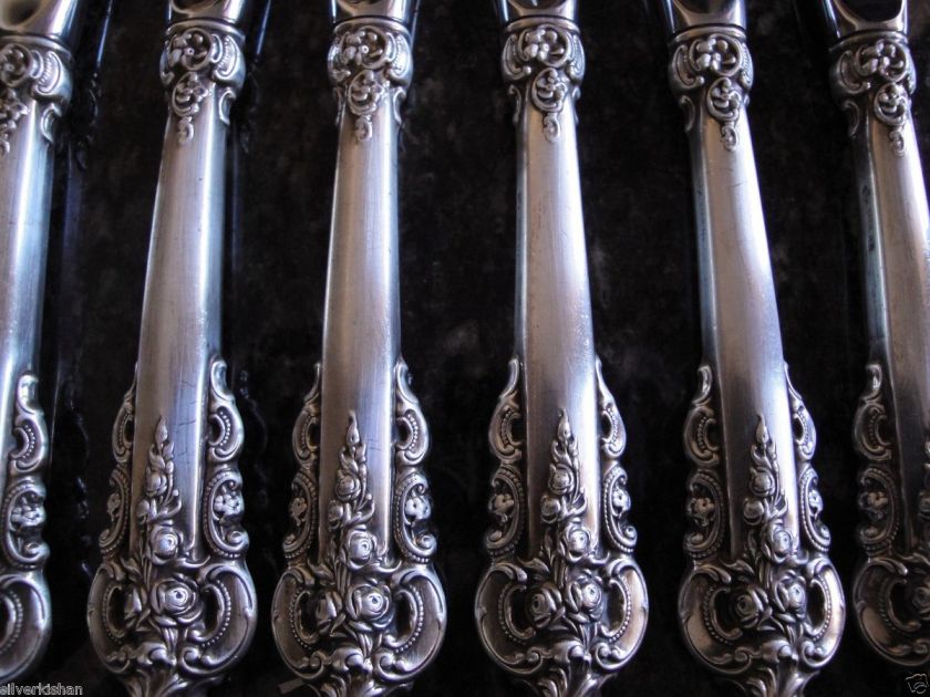 WALLACE GRAND BAROQUE STERLING FLATWARE SET **EXC.COND FREE SHIP **NO 