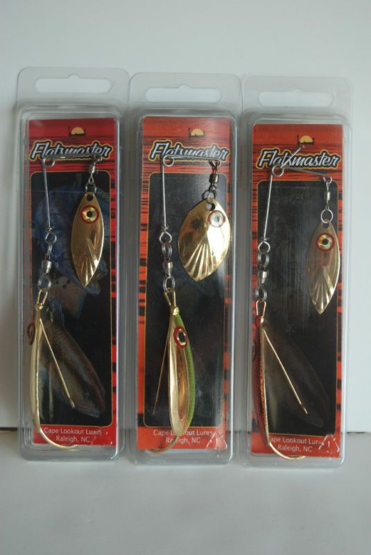 Gold Colored Flatsmaster Spinner Lures  