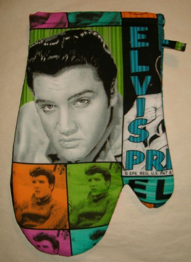 ELVIS PRESLEY APRON AND OVEN MITT (as pictured below)