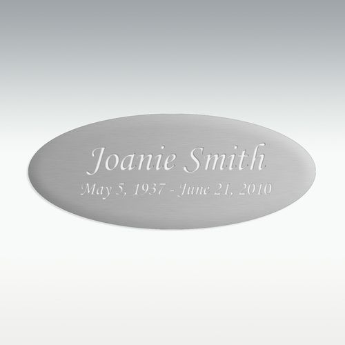 Engraved Plate   Oval   13/16 x 2   