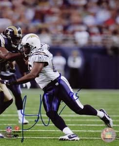 San Diego Chargers Shaun Phillips Signed 8 x 10 COA  