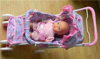 Pink Reversible Folding Doll Stroller ~ Childs Size ~ Just Like Real 