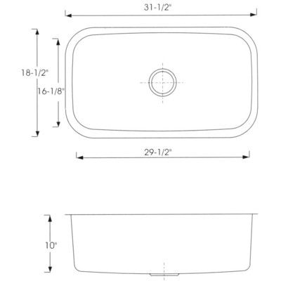 Undermount Stainless Steel Single Bowl Sink Model 3118  