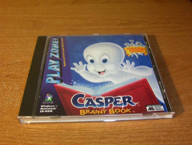 CASPER BRAINY BOOK PLAY ZONE READING PC MAC CD ROM GAME  