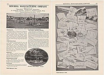 1928 Mitchell Mfg Co Milwaukee Ad Playground Equipment  