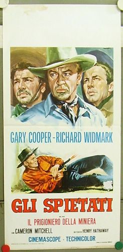 hu27 GARDEN OF EVIL GARY COOPER rare POSTER ITALY  