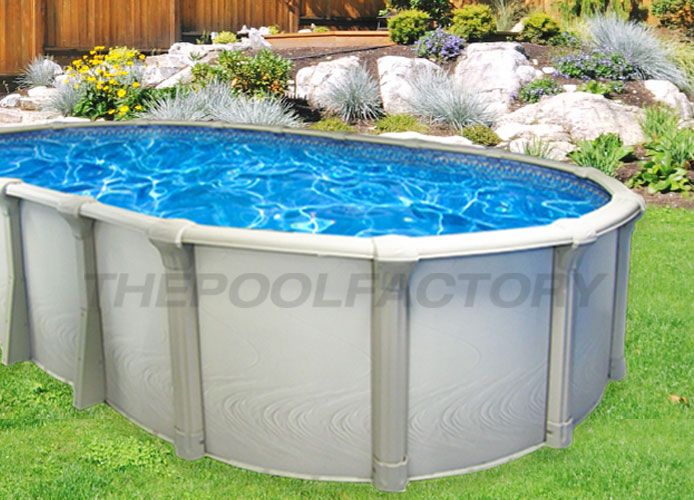   Oval Above Ground Swimming Pool HUGE 9 Wide Resin Ledge SALE  