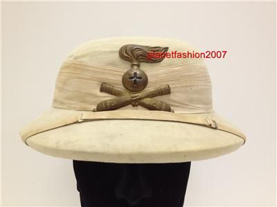   ARMY SAVOIA ARTILLERY PITH HELMET CASCO COLONIALE ARTIGLIERIA  