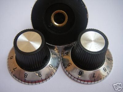 DIY AMPS METAL CAP BELL SPEED 1/4 SHAFT KNOBS,C2s  