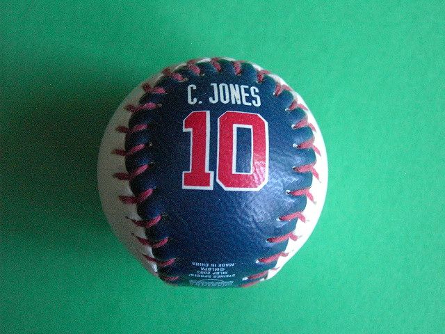 Atlanta Braves Chipper Jones Mini Baseball SteinerSport  