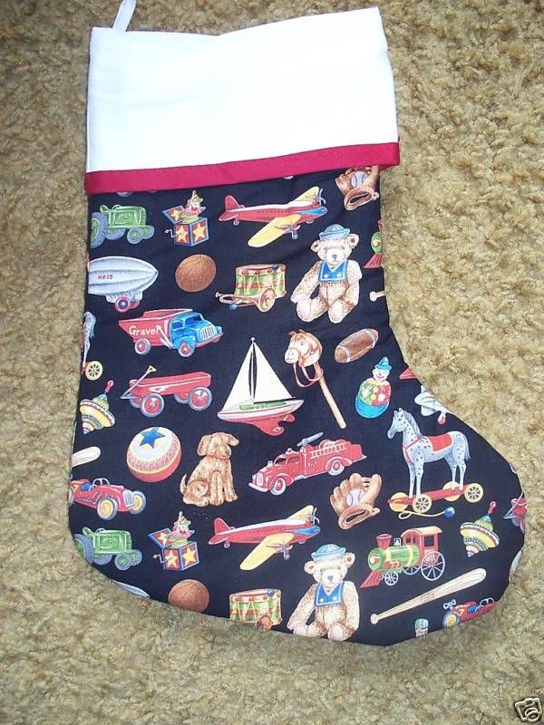 Handmade Old Fashion Toys Christmas Stocking  