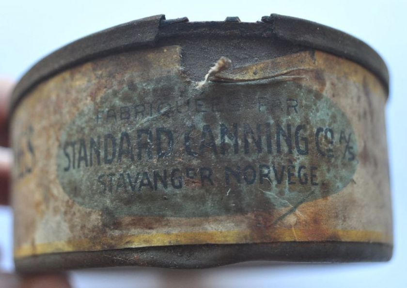 1920s Norway JANUS Brand Sardines in Tomato Sauce Tin with KEY OPENER 