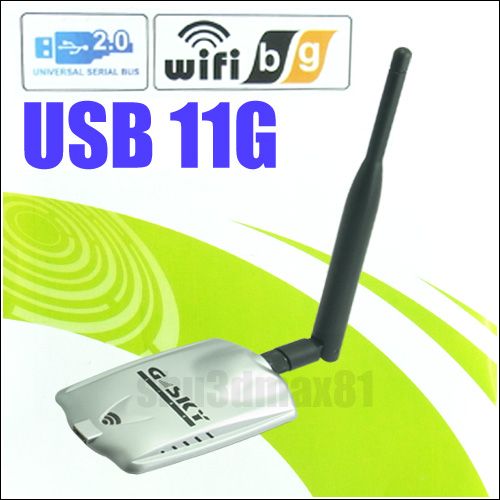 500mW 54Mbps USB Wireless WiFi 802.11G Network Lan Card Adapter w 