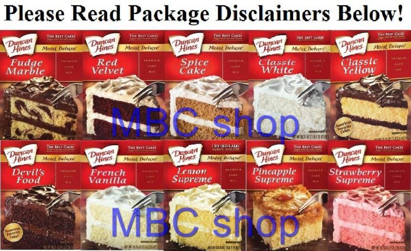   Deluxe Best Premium Cake Mix Variety Food Dessert Box Recipe  