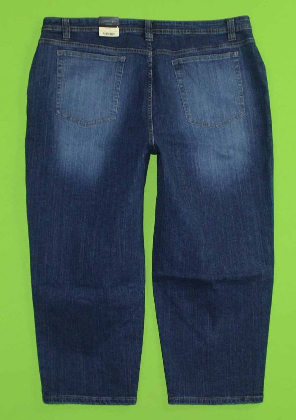   St Johns Bay sz 22W capri Stretch Womens Blue Jeans Denim Pants IC26