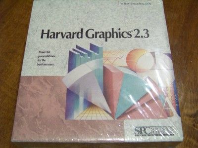 Harvard Graphics 2.3 for DOS w/Manuals & Disks NIB  