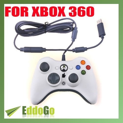 New Wired USB Game Joypad Controller For MICROSOFT Xbox 360 PC White 