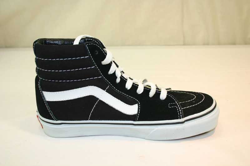 New Vans SK8 Hi Skateboard Shoes Boys Sz 4.5 Blck/Wht  